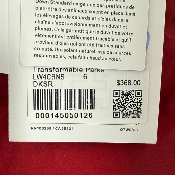 Lululemon Red Puffer Vest/Coat - Picture 8 of 8